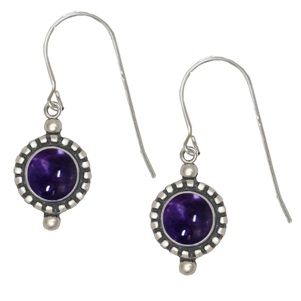 Sterling Silver Petite Iolite Gemstone Drop Dangle Earrings